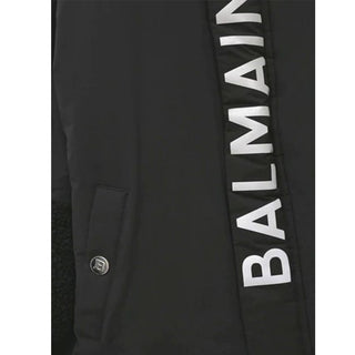 Balmain BT2P20 Teddy Logo Hooded Jacket For Girls