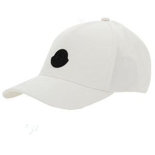 Moncler Cappello Con Visiera Bianco In Gabrdine K10913B00023-034