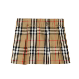 Burberry Gonna Plissettata Con Check Da Neonata 8121179