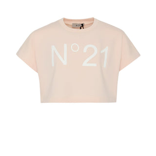 N21 T-shirt cropped con logo stampato N21558-N0153
