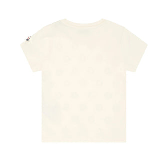 Moncler T-shirt Panna A Manche Corte Con Strass J19548C00025-050