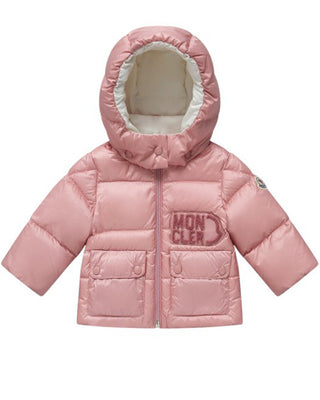 Moncler Giubbino Abbaye rosa trapuntato con logo I29511A00021