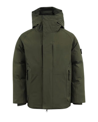 Stone Island Giubbino verde con cappuccio da bambino 791640434