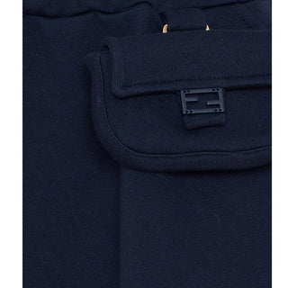 Fendi Gonna Blu In Felpa Con Baguette JFE189-5V0