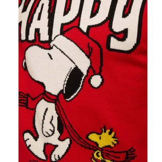 Mc2 Saint Barth Maglia rossa in misto lana con Snoopy jacquard DOU0001 09786E