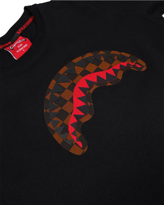 SPRAYGROUND T-shirt nera in jersey con logo SPY1366BLK