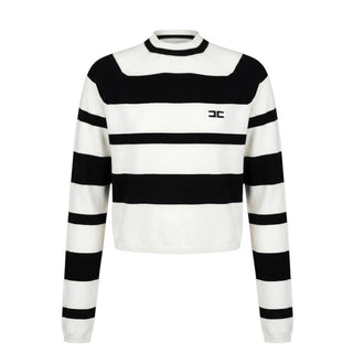 Elisabetta Franchi Maglia Cropped A Righe Per Bambina EFMA124.C