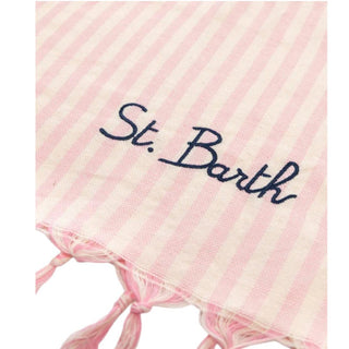 Mc2 Saint Barth Telo Mare Fouta In Cotone A Righe Rosa FOUL002/00198L
