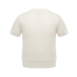 Daniele Alessandrini T-shirt In Maglia Traforata Per Bambino 1236W00567A