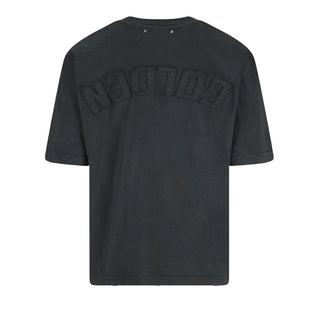 Golden Goose T-shirt Girocollo Nera Con Logo GUP01873.P001576.90456