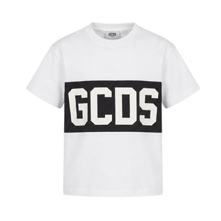GCDS T-shirt Bianca Con Stampa Z0UJQC585J105/157B Per Bambini