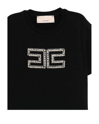Elisabetta Franchi T-shirt girocollo con logo EFTS239