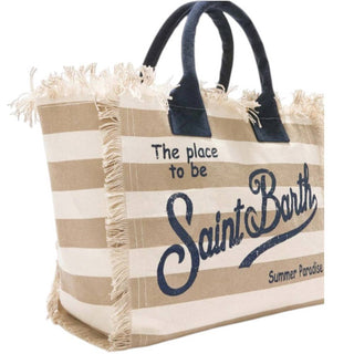 Mc2 Saint Barth Borsa Vanity In Canvas A Righe VANI001/02753L