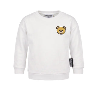 Moschino Felpa Girocollo In Cotone Con Teddy MTF03Q Per Neonati