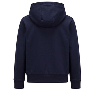 Moncler Felpa Blu Con Zip E Cappuccio L29548G00011-778 Per Bambino