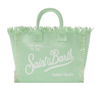 Mc2 Saint Barth Borsa Colette In Canvas Verde Menta COL0001/00160L