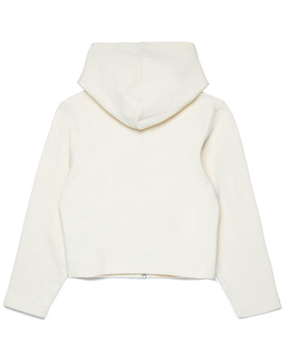 Max&Co. Felpa avorio con zip e cappuccio MX0054-MX056