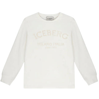Iceberg T-shirt girocollo a maniche lunghe con logo TSICE6327