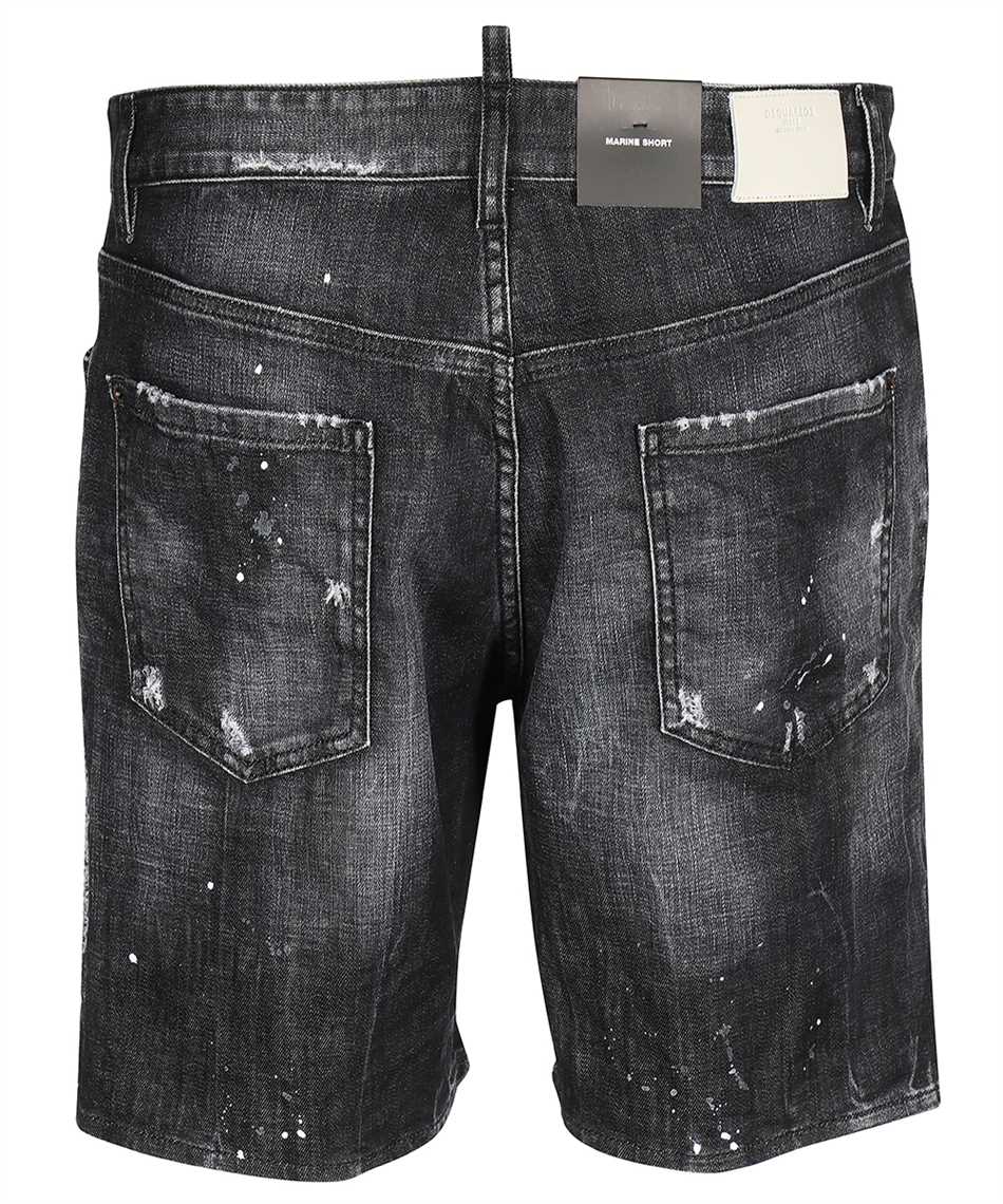 Dsquared2 Jeans Shorts Schwarz Luxuriöse Shorts Schwarze Dsquared2