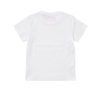 Diesel T-shirt Bianca In Jersey Con Stampa K00875-00YI9-K100 Per Neonato