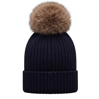 Moncler Cappello Blu Navy In Lana Con Pompon L29543B00007-742 Per Bambini