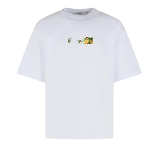 Off-White T-shirt Bianca In Jersey Con Stampa 44MAA120F26J00D100 Per Uomo