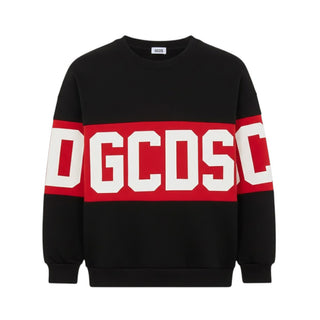 GCDS Felpa Girocollo Nera Con Stampa Z0UKQE584F004/999