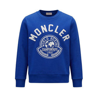 Moncler Felpa Bluette Con Stampa Per Bambino I29548G00002