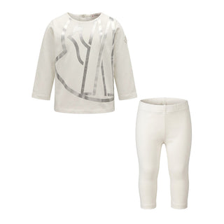 Moncler Completo Avorio In Cotone Per Neonata G29518M76810