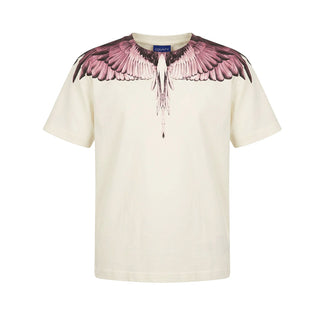 Marcelo Burlon T-shirt Avorio Con Wings F6CMJGTH090-412 Per Bambina