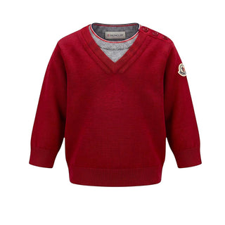Moncler Maglia Girocollo In Lana Per Neonato 91009059699D