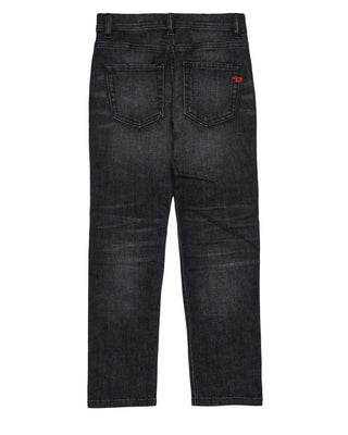 Diesel Jeans Straight leg in denim nero sfumato J00809-KXBQQ