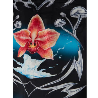 Casa Blanca Camicia in raso di sera a maniche corte Blades M-AW-25-SH-003-03