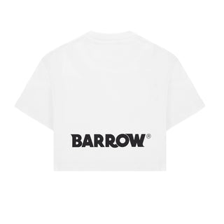 Barrow T-shirt Cropped Bianca Con Smile S6BKJGTH099-002