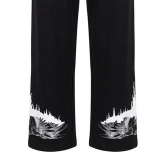 Marcelo Burlon Pantaloni Sportivi Neri Gamba Dritta F6CMJBFP036-110 Per Bambini
