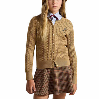 Polo Ralph Lauren Cardigan Beige A Trecce 312919829501 Per Bambina