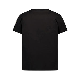 Moncler T-shirt nera a maniche corte con logo L19548C00006/999