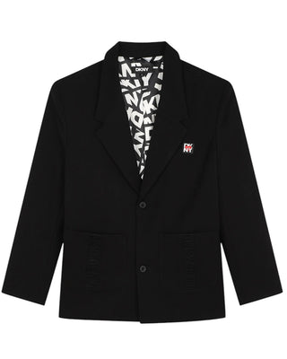 Dkny Giacca monopetto nera da bambina D60236