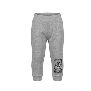 Moschino Tuta Grigia In Cotone Per Neonato MQK00G