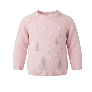 Il Gufo Maglia Girocollo Rosa In Lana A19MA287EM220 Per Neonata