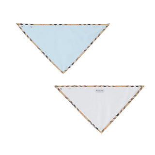 Burberry Tutina Azzurra In Cotone Con Cappellino E Bavaglino 8119821 Per Neonato