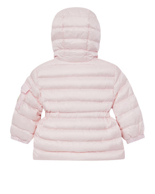 Moncler Giubbino rosa Dalles con cappuccio e logo J19511A00001