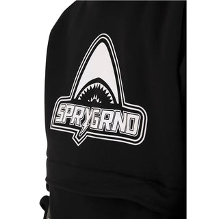 SPRAYGROUND Felpa Nera Con Cappuccio E Stampa SPY1510G Per Bambini