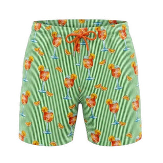 Mc2 Saint Barth Costume Gustavia A Righe Con Stampa Aperol Spritz GUS0001/08200L Per Uomo