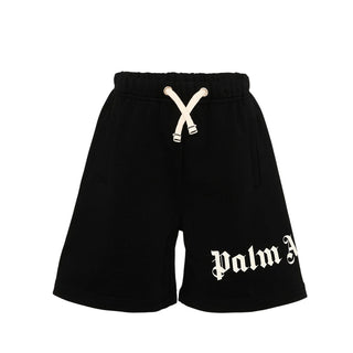 Palm Angels Bermuda Nero In Felpa Con Logo PBCI006S26FLE001/110