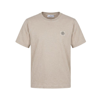 Stone Island T-shirt Beige In Jersey Con Patch Logo L2S162100001/V009A Per Bambino