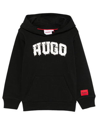 Hugo Felpa Con Cappuccio G00161/09B e Logo Frontale