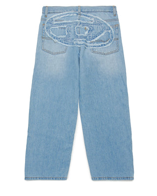 Diesel Jeans Straight Chiaro J01923-KXBNK Con Maxi Patch