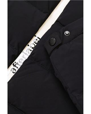 After Label Giubbino trapuntato nero con cappuccio 3431O00006