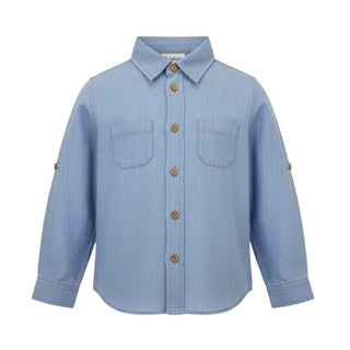 Lalalù Camicia Azzurra In Cotone Per Bambino CML140RB